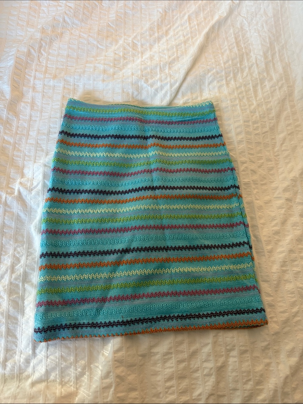 Princess Polly Aqua Multicolor Striped Mini Skirt